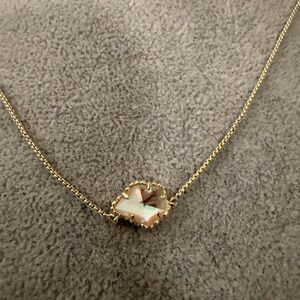 Kendra Scott Gold Necklace with Iridescent Pendant